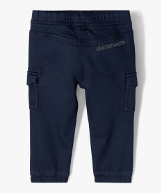 pantalon de jogging bebe garcon avec ceinture elastique - lulucastagnette bleuJ195601_3