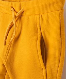 pantalon de jogging bebe garcon avec poches fantaisie jauneJ195701_2
