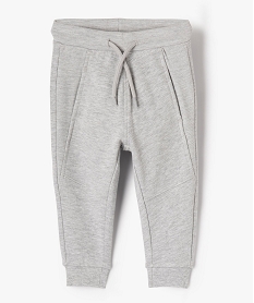 GEMO Pantalon de jogging bébé garçon avec poches fantaisie Gris