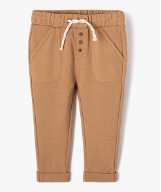 GEMO Pantalon de jogging en maille souple et confortable bébé garçon Brun