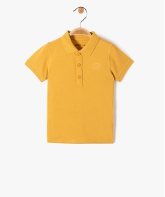 GEMO Polo manches courtes en maille piquée bébé garçon jaune standard