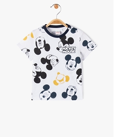 tee-shirt manches courtes en coton imprime heros bebe garcon blancJ201401_1