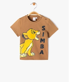 GEMO Tee-shirt manches courtes en coton imprimé héros bébé garçon Brun