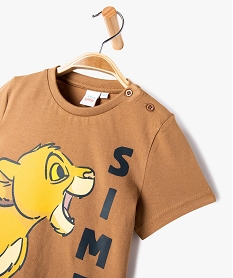 tee-shirt manches courtes en coton imprime heros bebe garcon brun tee-shirts manches courtesJ201501_2
