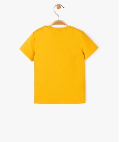 tee-shirt manches courtes en coton imprime heros bebe garcon jauneJ201601_4