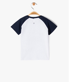 tee-shirt manches courtes bicolore et motif bebe garcon - batman bleuJ201701_3