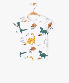 GEMO Tee-shirt à manches courtes à motifs bébé garçon blanc vif