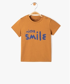 GEMO Tee-shirt à manches courtes à motifs bébé garçon marron vif