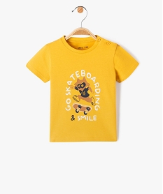 GEMO Tee-shirt à manches courtes à motifs bébé garçon jaune standard