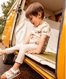 GEMO Tee-shirt manches courtes imprimé bébé garçon Beige