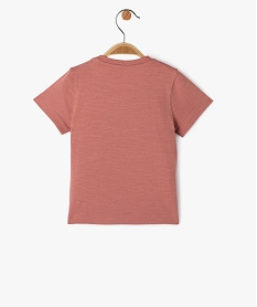 tee-shirt manches courtes imprime bebe garcon roseJ202601_3