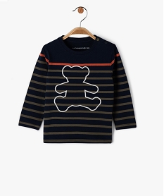 GEMO Tee-shirt manches longues à rayures bébé garçon - LuluCastagnette navy