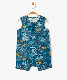 GEMO Combishort sans manches en coton imprimé bébé garçon Bleu