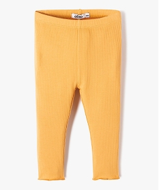 legging en maille cotelee avec bas fronce bebe fille jaune leggingsJ206801_1