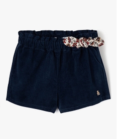 GEMO Short en velours avec ceinture froncée bébé fille - LuluCastagnette Bleu