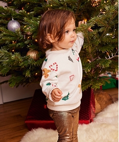 GEMO Sweat molletonné spécial Noël bébé fille Multicolore