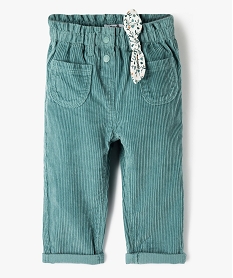 pantalon en velours cotele bebe fille bleuJ210401_1