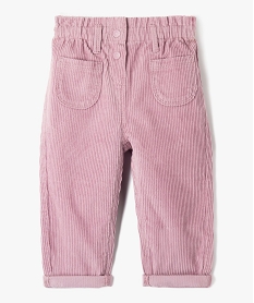 GEMO Pantalon bébé fille en velours côtelé Violet