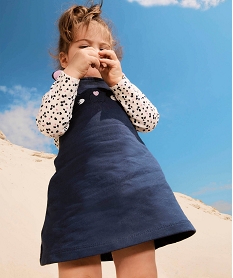 ensemble 2 pieces robe tee-shirt manches longues bebe fille bleuJ212401_1