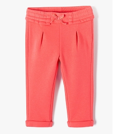 pantalon de jogging avec pinces bebe fille rose leggingsJ213501_1