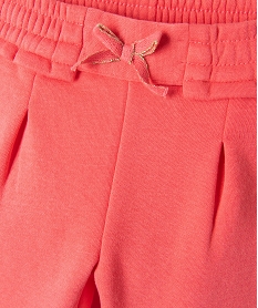 pantalon de jogging avec pinces bebe fille rose leggingsJ213501_2