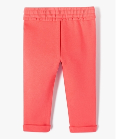 pantalon de jogging avec pinces bebe fille rose leggingsJ213501_3