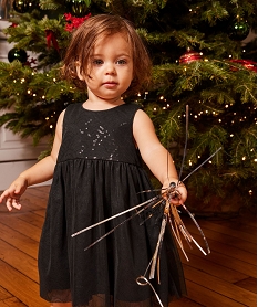 robe fete en tulle avec sequins et paillettes bebe fille noirJ223601_1