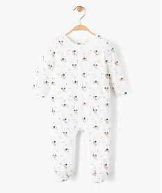 GEMO Pyjama dors-bien ouverture ventrale pressionné motif chien bébé blanc standard