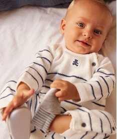 GEMO Pyjama en maille tricotée rayée bébé - LuluCastagnette Gris