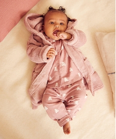 ensemble pyjama et robe de chambre bebe fille- lulucastagnette roseJ228601_1