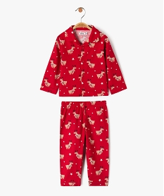 ensemble de nuit 3 pieces special noel   pyjama robe de chambre garcon rougeJ228901_3