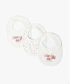 GEMO Bavoirs bébé en velours (lot de 3) Rose