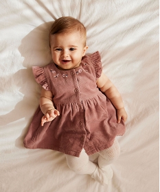 GEMO Ensemble 2 pièces robe + collants bébé fille - LuluCastagnette Rose