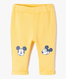 pantalon en maille molletonnee avec motif mickey bebe garcon - disney jauneJ231601_1