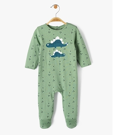 GEMO Pyjama dors-bien pont dos imprimé en jersey bébé vert standard