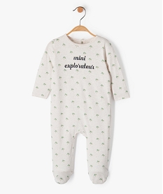 GEMO Pyjama bébé garçon avec motifs palmiers et inscription blanc standard