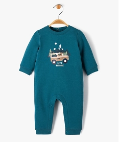 pyjama bebe sans pieds en molleton bleuJ236301_1