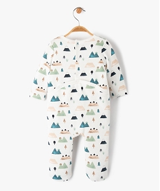 pyjama bebe a pont-dos en jersey molletonne imprime montagnes beigeJ236501_4