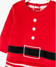 pyjama de noel velours avec bonnet bebe rougeJ236901_3