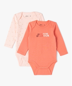 body bebe a manches longues et motifs (lot de 2) roseJ239601_1