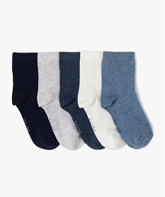 chaussettes unies bebe (lot de 5) bleuJ241401_1