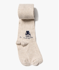 GEMO Collants pailletés avec motif ourson fille - LuluCastagnette beige chine