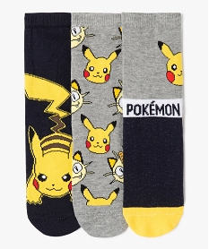 GEMO Chaussettes Pokemon garçon (lot de 3) Bleu