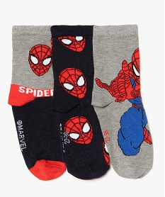 chaussettes a motif spiderman garcon (lot de 3) - marvel rouge standardJ243701_1