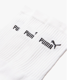 chaussettes de sport tige haute en coton doux homme - puma (lot de 3) blanc standardJ245501_2