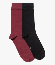 chaussettes fines tige haute homme (lot de 2) rouge vifJ245901_1
