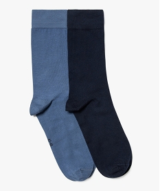 chaussettes fines tige haute homme (lot de 2) bleuJ246101_1