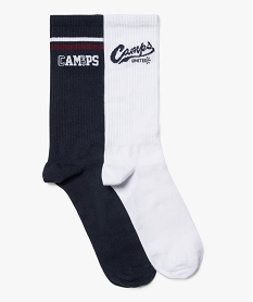 GEMO Chaussettes look sport tige haute homme (lot de 2) - Camps United Bleu