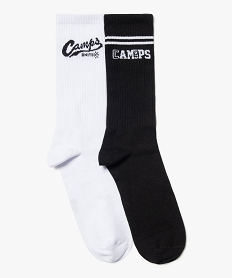 GEMO Chaussettes look sport tige haute homme (lot de 2) - Camps United noir standard