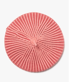 beret en grosse maille contrastee bebe fille - lulucastagnette rose standardJ248601_1